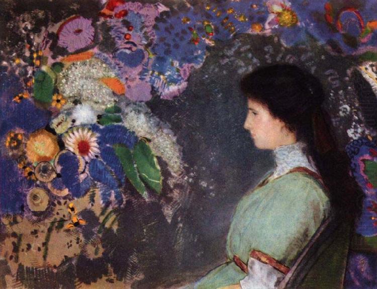 Odilon Redon Portrait of Violette Heymann, china oil painting image